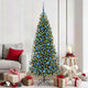 VidaXL Weihnachtskugel-Set mit 300 LEDs, 120 Stück, blauer Kunststoff
