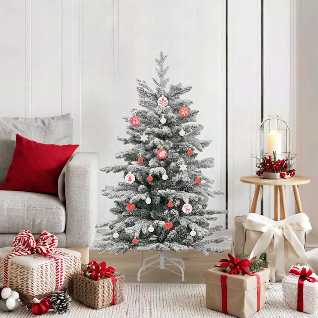VidaXL Weihnachtskugel-Set 40-teilig aus rotem und weißem Kunststoff