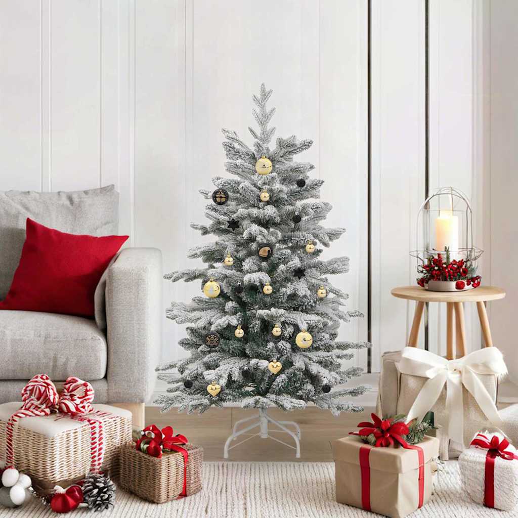 VidaXL Weihnachtskugel-Set 40-teilig aus schwarzem und goldenem Kunststoff
