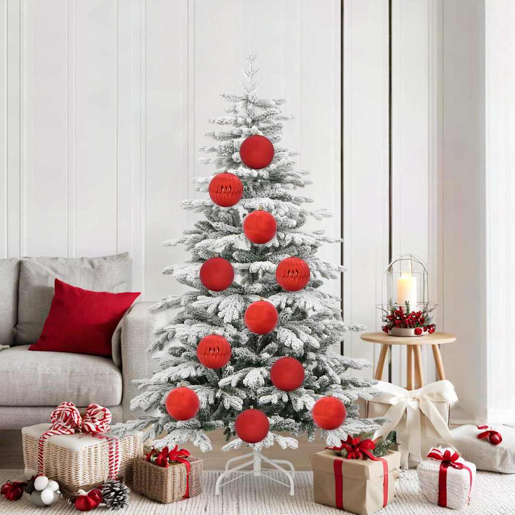 VidaXL Weihnachtskugel-Set XL 9-tlg. Roter Kunststoff