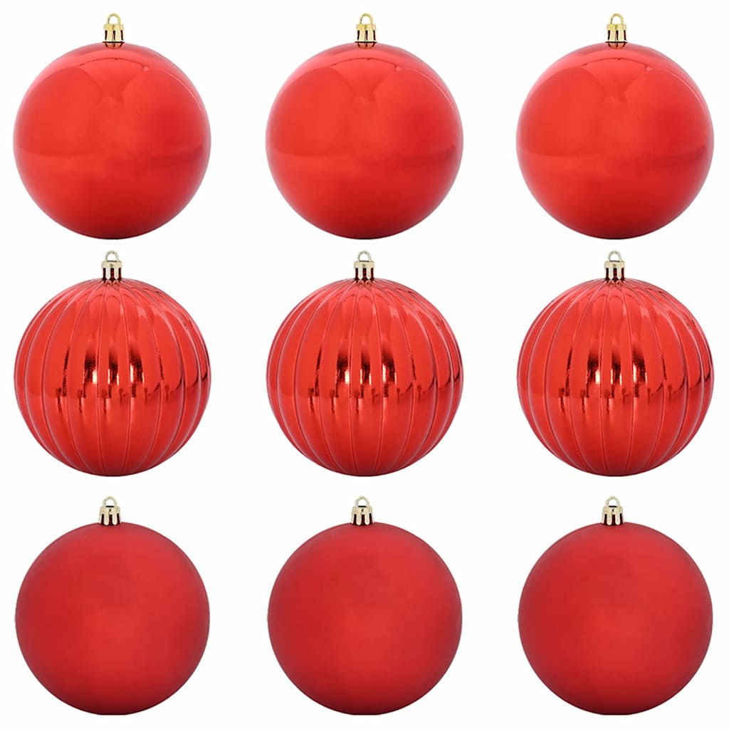 VidaXL Weihnachtskugel-Set XL 9-tlg. Roter Kunststoff