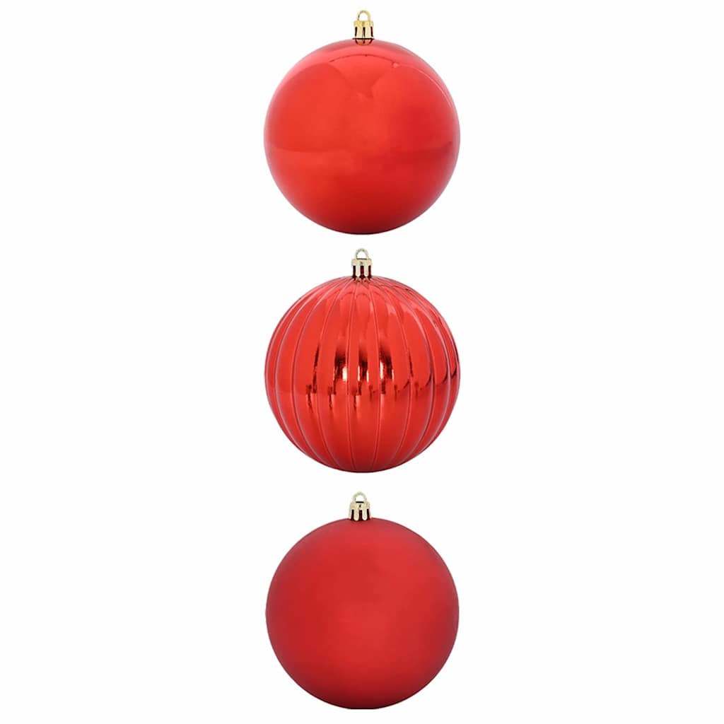 VidaXL Weihnachtskugel-Set XXL 3-tlg. Roter Kunststoff