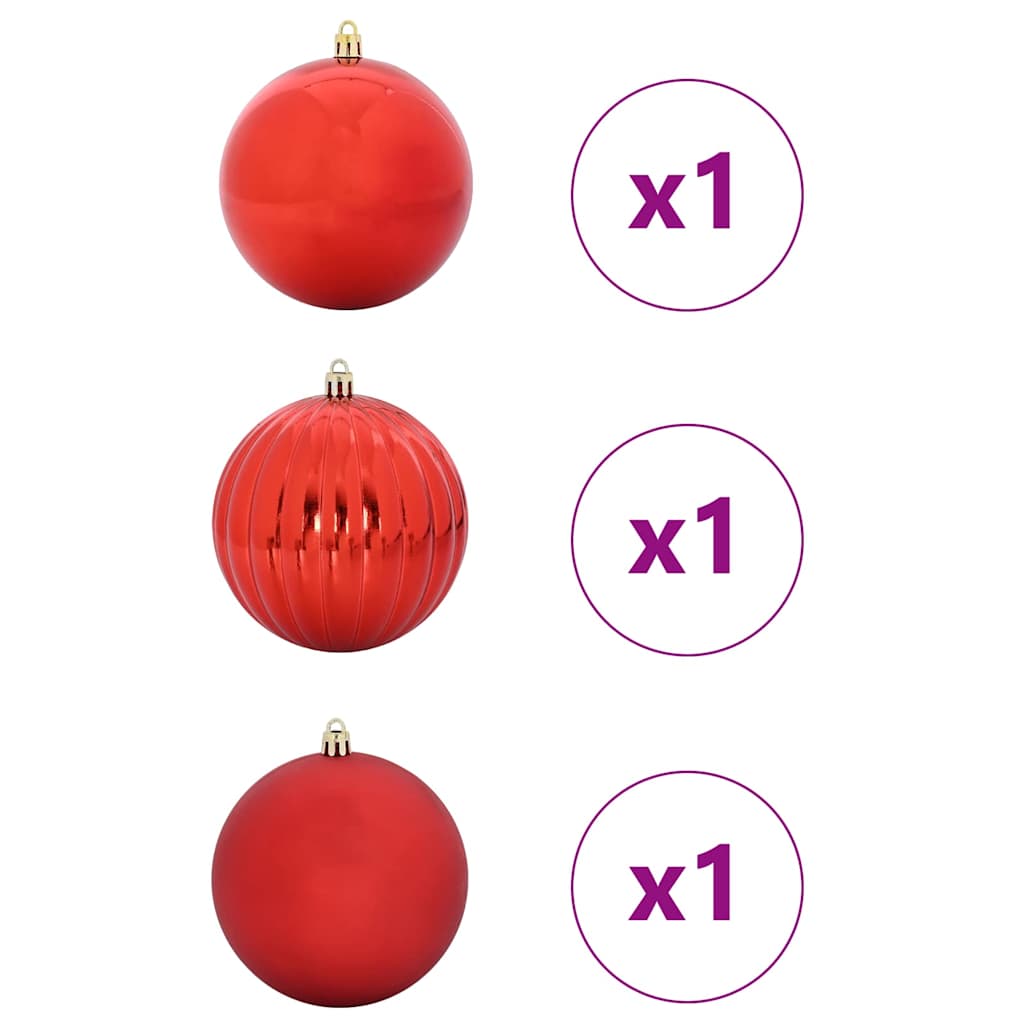 VidaXL Weihnachtskugel-Set XXL 3-tlg. Roter Kunststoff