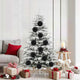 VidaXL Weihnachtskugel-Set XL 9-tlg. Schwarzer Kunststoff