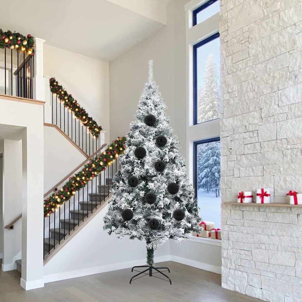 VidaXL Weihnachtskugel-Set XXL 4-tlg. Schwarzer Kunststoff