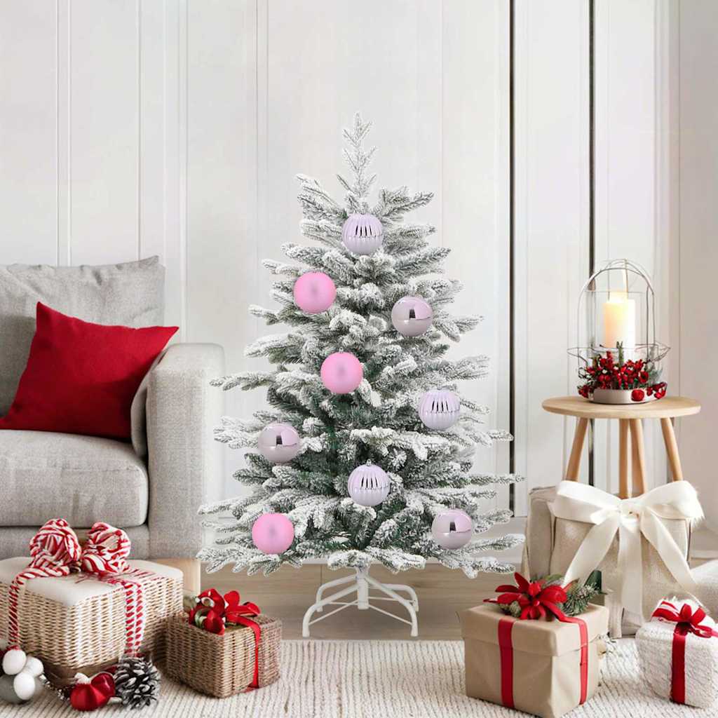 Vidaxl Weihnachtskugel-Set XL 15 Stück rosa Kunststoff