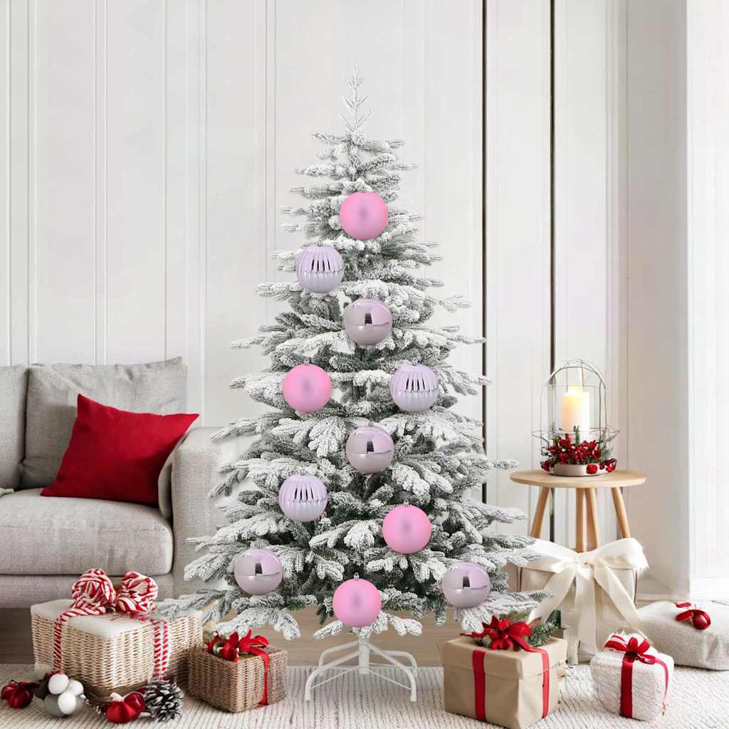 VidaXL Weihnachtskugel-Set XL 9-tlg. rosa Kunststoff