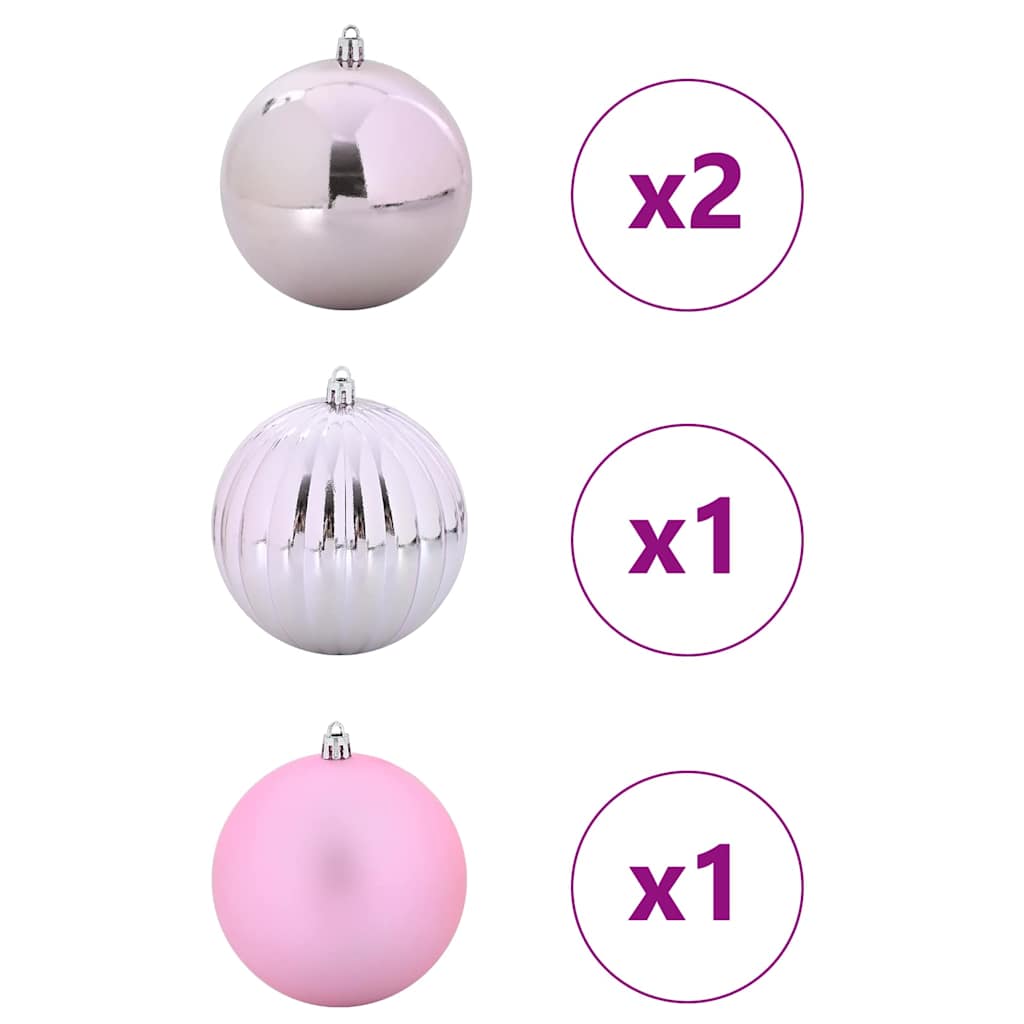 VidaXL Weihnachtskugel-Set XXL 4-tlg. rosa Kunststoff