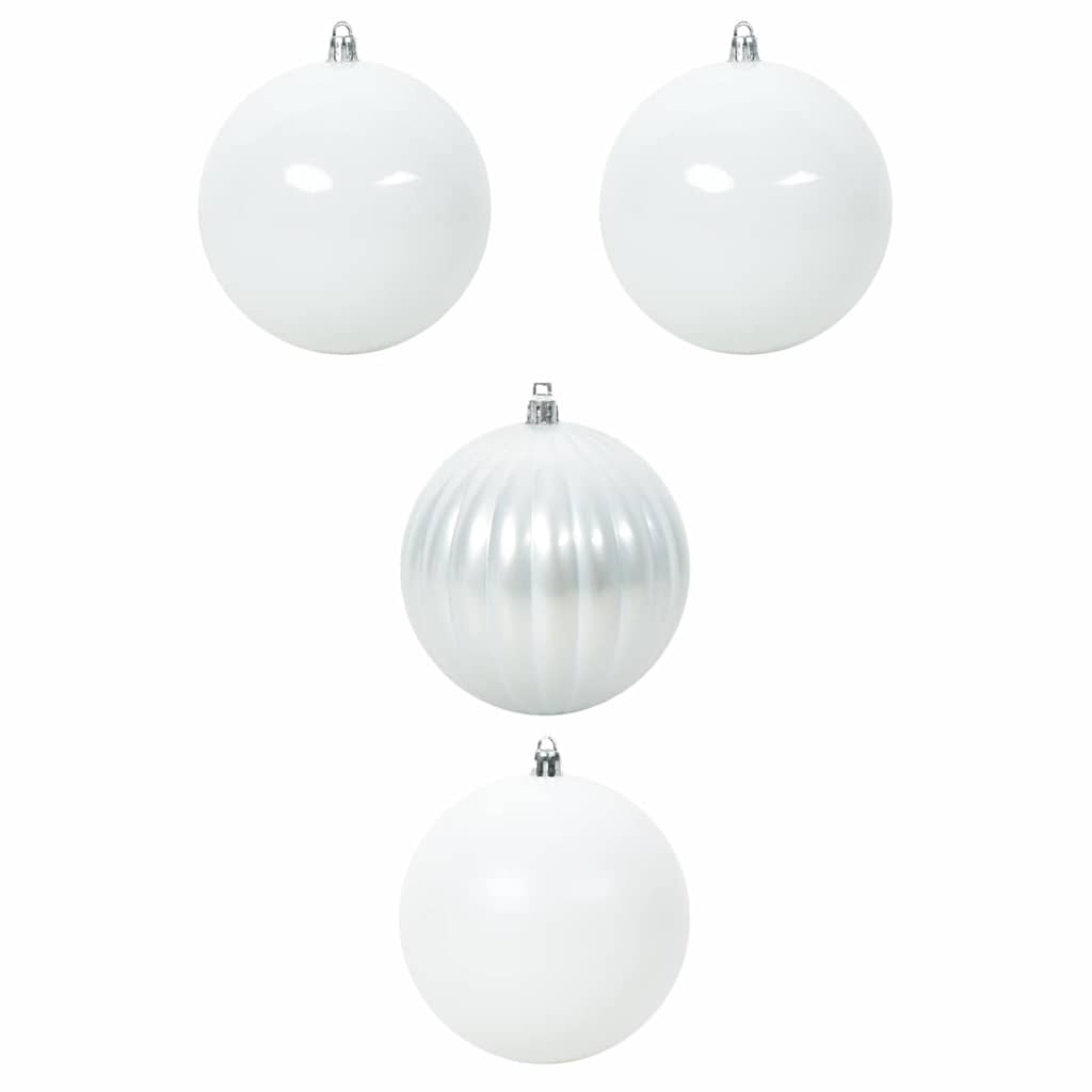 VidaXL Weihnachtskugel-Set XXL 4-tlg. Weißer Kunststoff