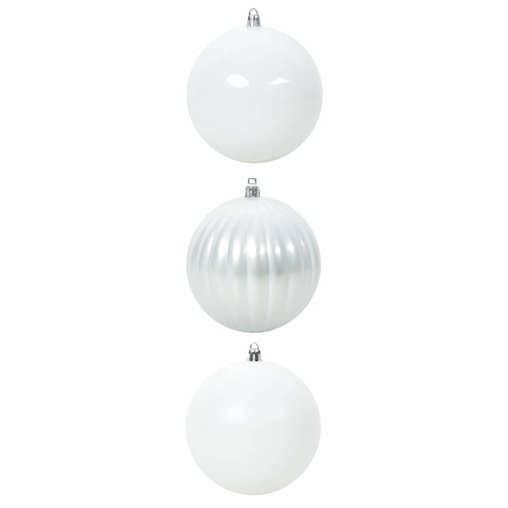 VidaXL Weihnachtskugel-Set XXL 3-tlg. Weißer Kunststoff