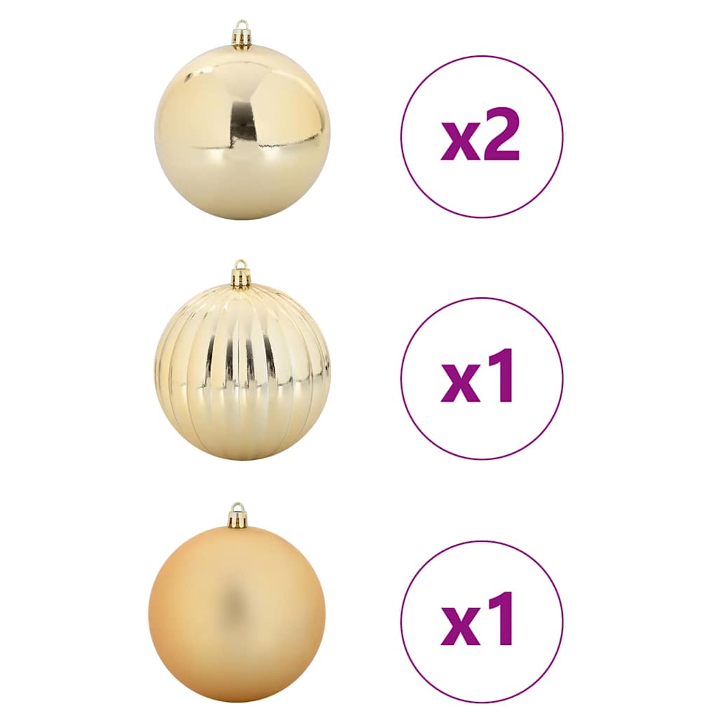 VidaXL Weihnachtskugel-Set XXL 4-tlg. Gold Kunststoff