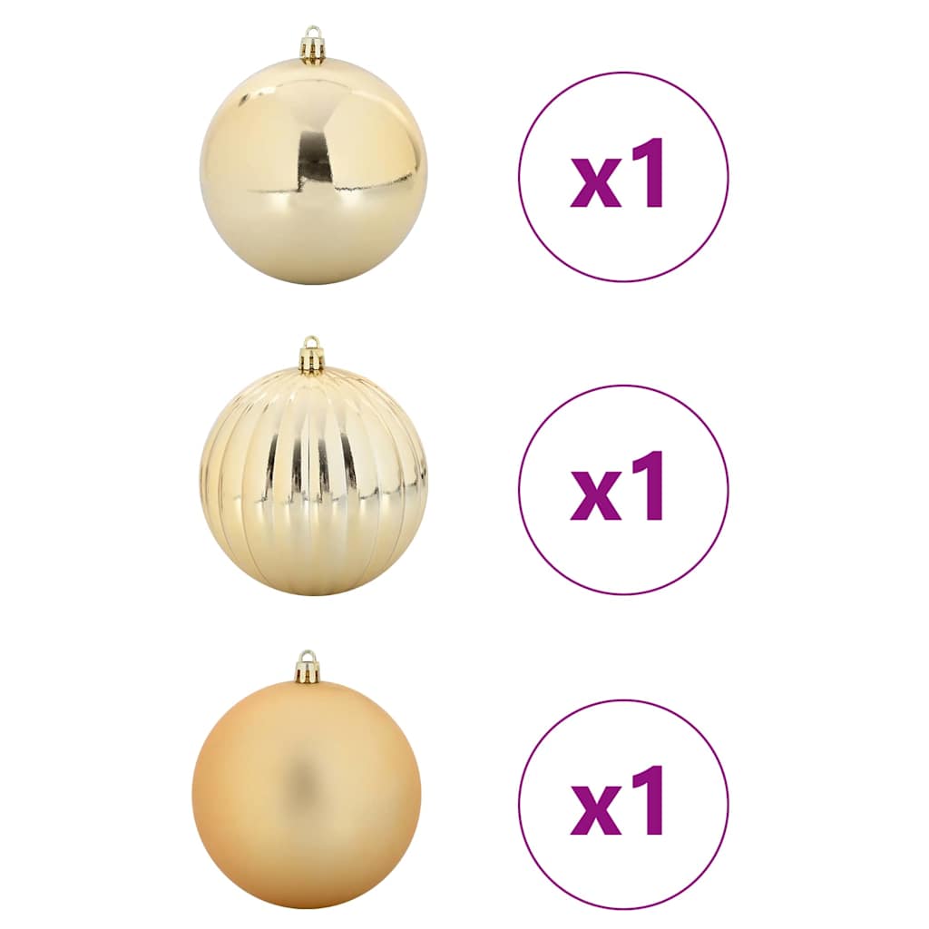 VidaXL Weihnachtskugel-Set XXL 3-tlg. Gold Kunststoff
