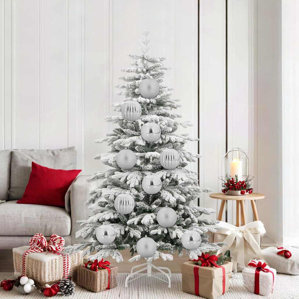 VidaXL Weihnachtskugel-Set XL 9-tlg. Silber Kunststoff