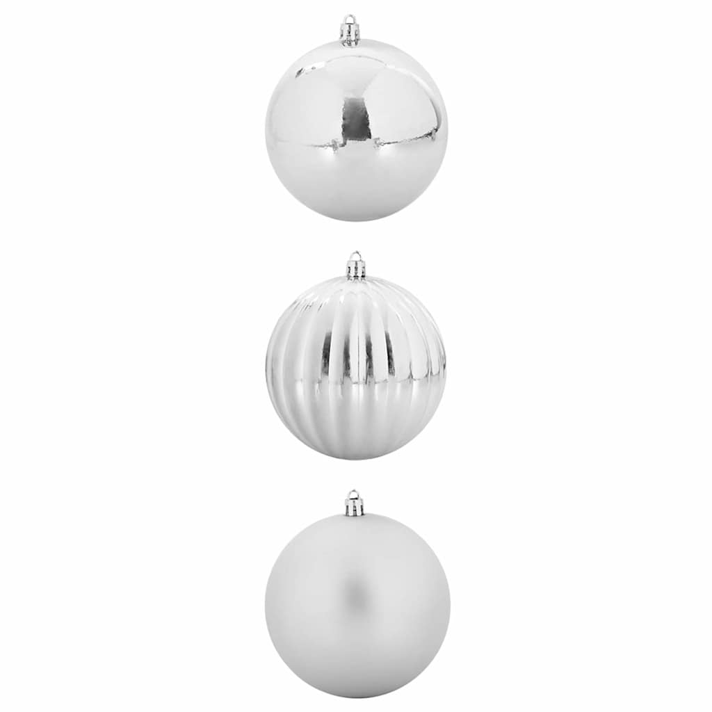 VidaXL Weihnachtskugel-Set XXL 3-tlg. Silber Kunststoff