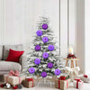 Vidaxl Weihnachtskugel-Set XL 9 Stück lila Kunststoff