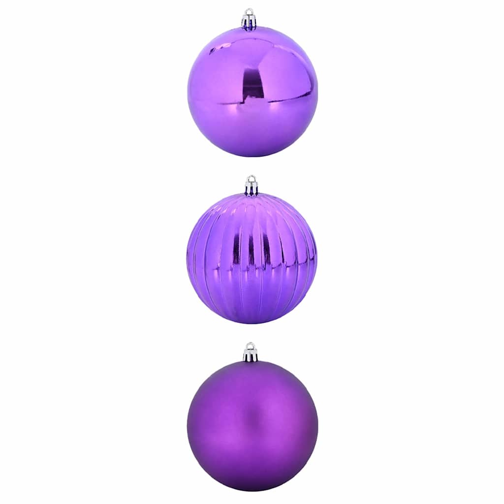 VidaXL Weihnachtskugel-Set XXL 3-tlg. Lila Kunststoff