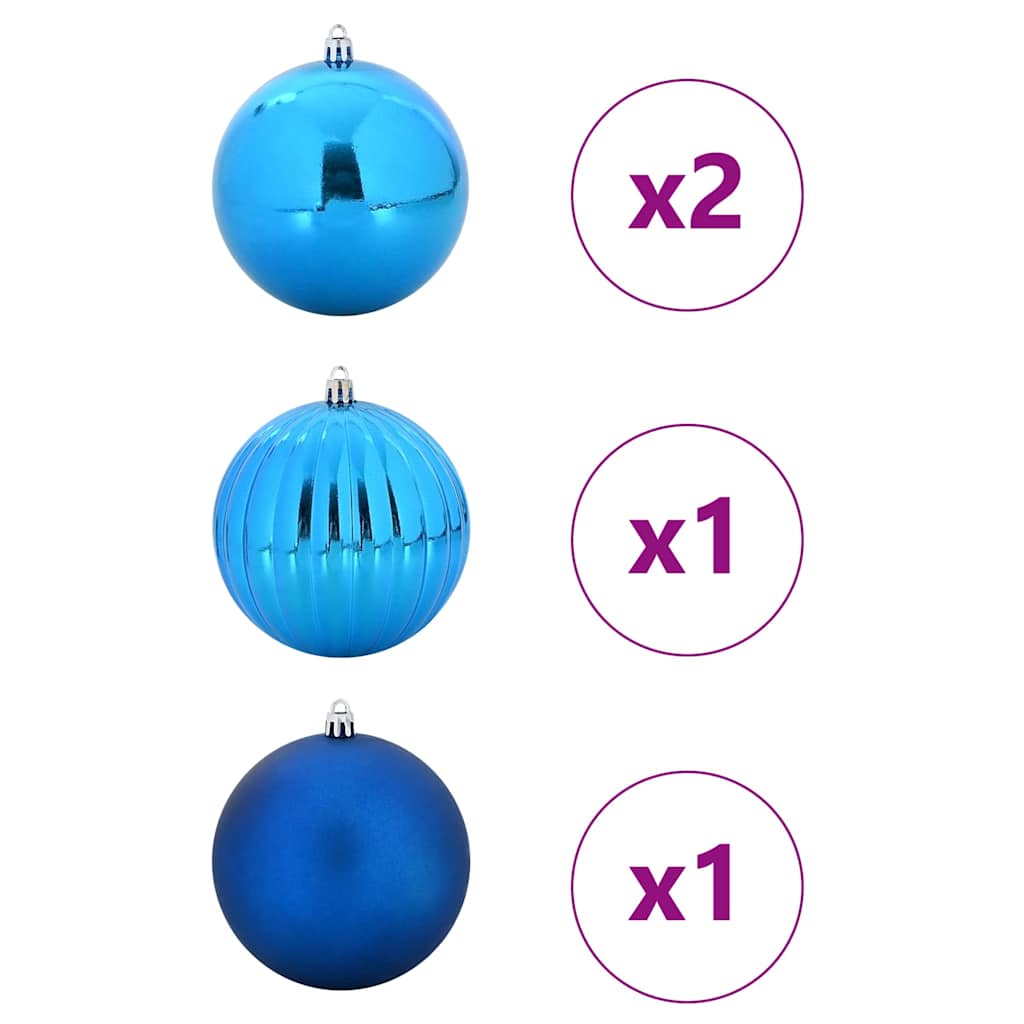 VidaXL Weihnachtskugel-Set XXL 4-tlg. blauer Kunststoff