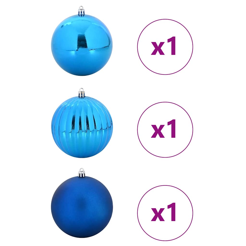 VidaXL Weihnachtskugel-Set XXL 3-tlg. blauer Kunststoff