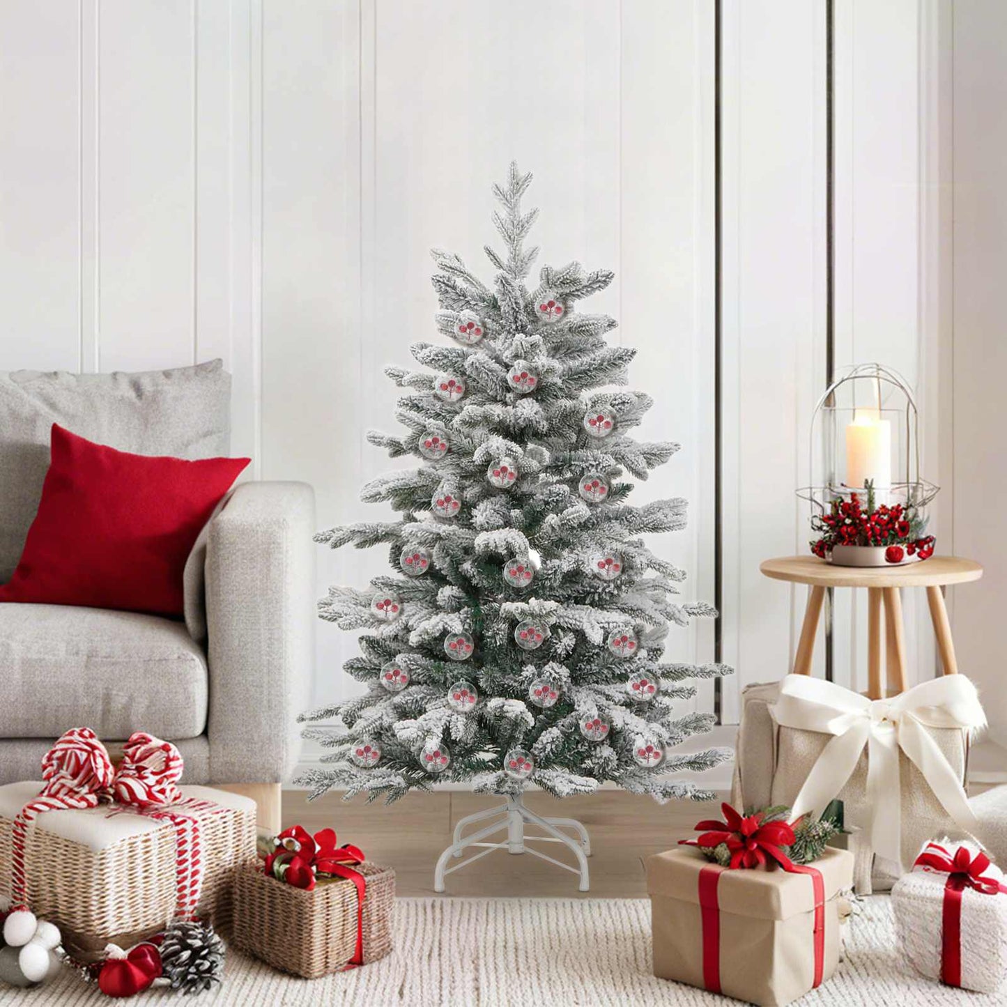 VidaXL Weihnachtskugel-Set 50 Stück transparent ø 5 cm