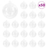 VidaXL Weihnachtskugel-Set 50 Stück transparent ø 5 cm