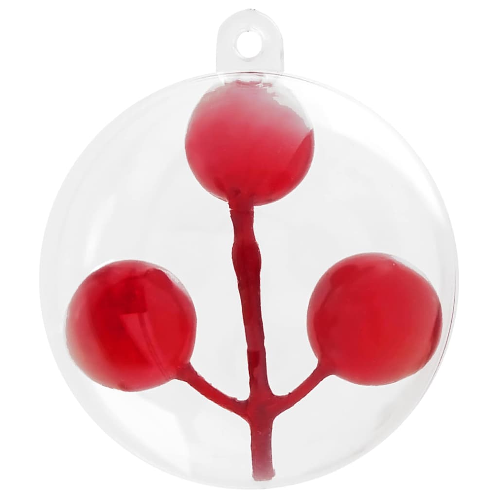 VidaXL Weihnachtskugel-Set 25-teilig transparent ø 8 cm