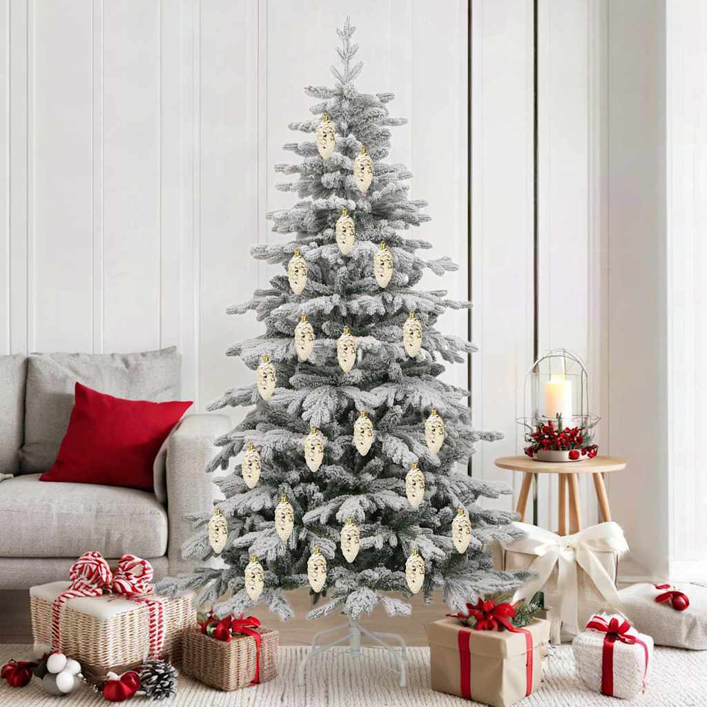 VidaXL Weihnachts-Tannenzapfen 40 Stück goldfarbener Kunststoff