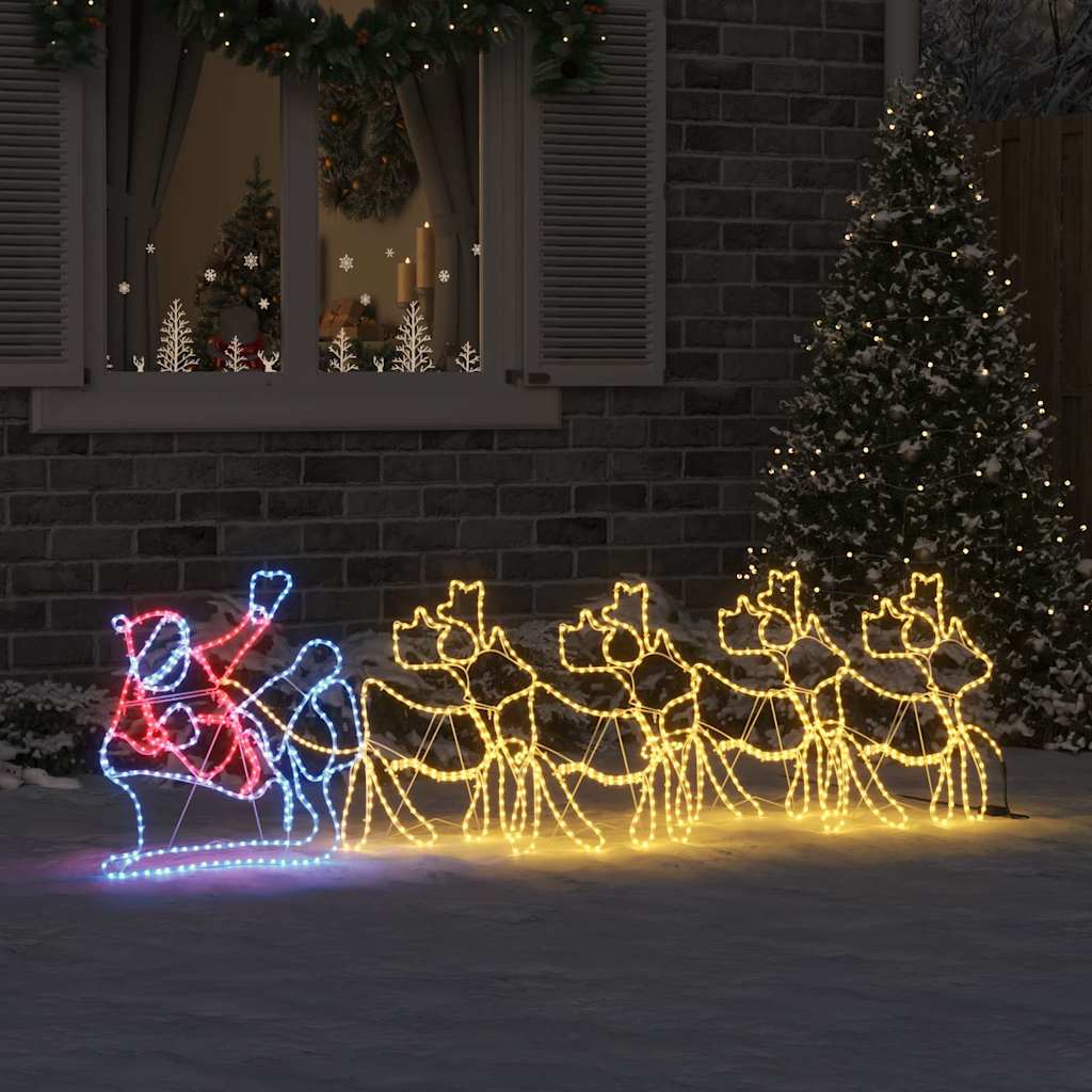 Vidaxx Weihnachtsdekoration mit 1224 LED mehrfarbig 69 x 79 cm PVC