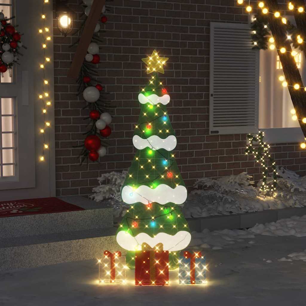 VidaXL beleuchteter Weihnachtsbaum mit 3 Geschenkboxen 2D warmweiß 180 cm