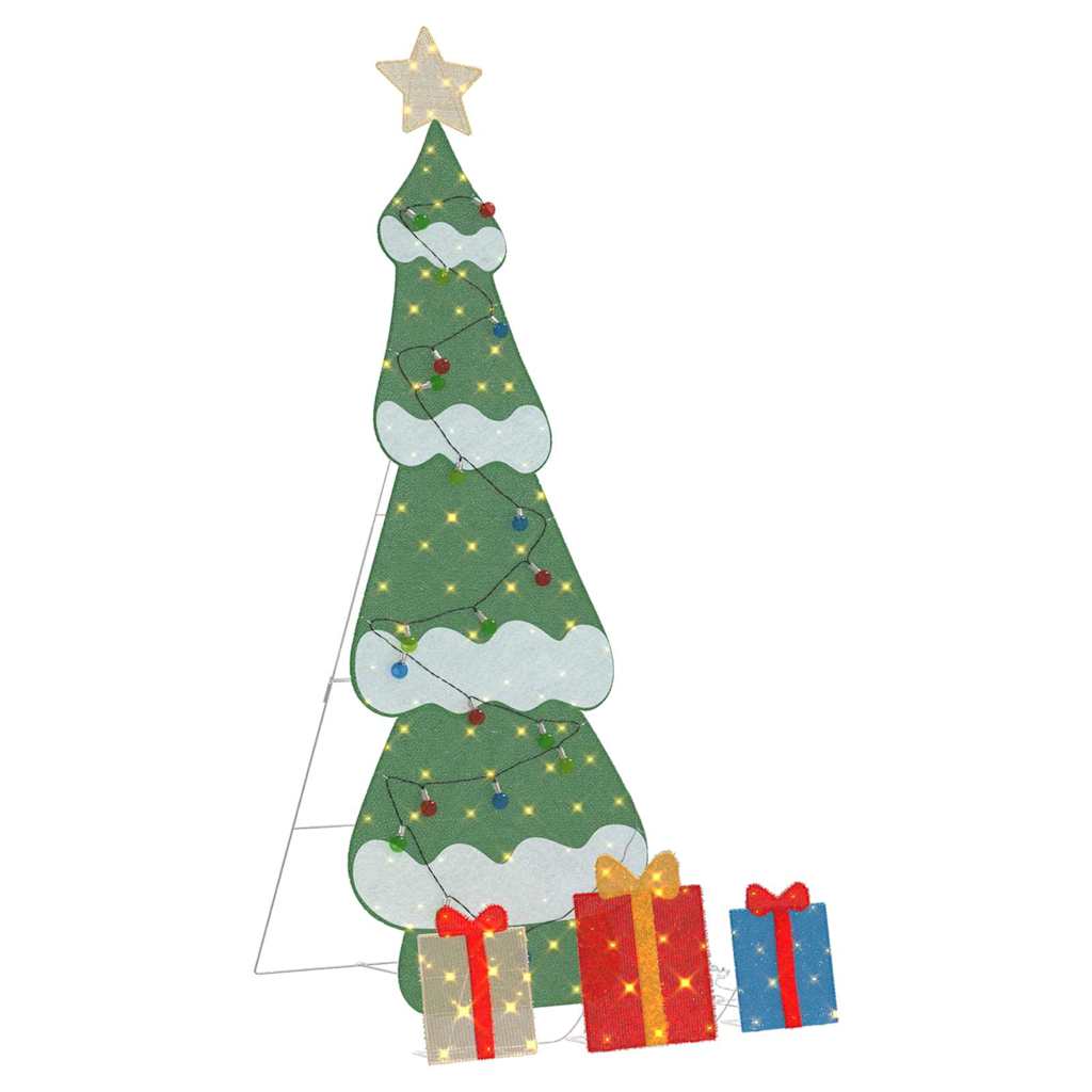 VidaXL beleuchteter Weihnachtsbaum mit 3 Geschenkboxen 2D warmweiß 180 cm