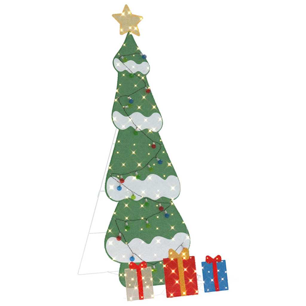 VidaXL beleuchteter Weihnachtsbaum mit 3 Geschenkboxen 2D warmweiß 210 cm