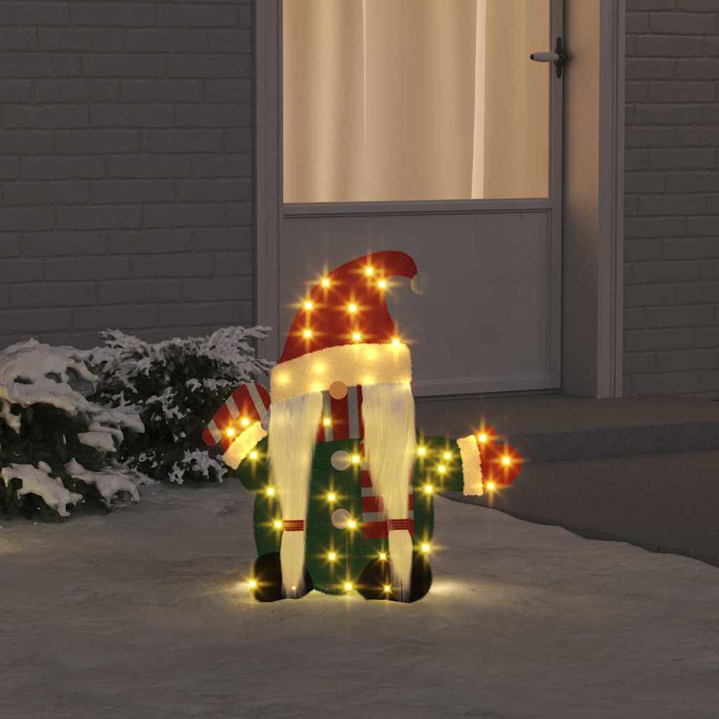 VidaXL beleuchteter Zwerg mit 60 LED warmweiß 71 x 64 cm Lurexstoff