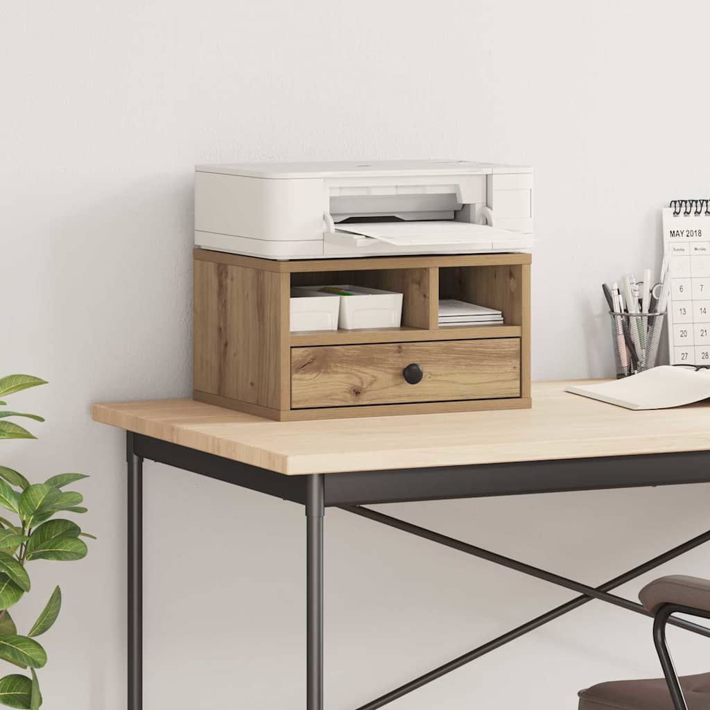 Vidaxxl Druckerständer Artisan Oak 40 x 32 x 24 cm Holzwerkstoff