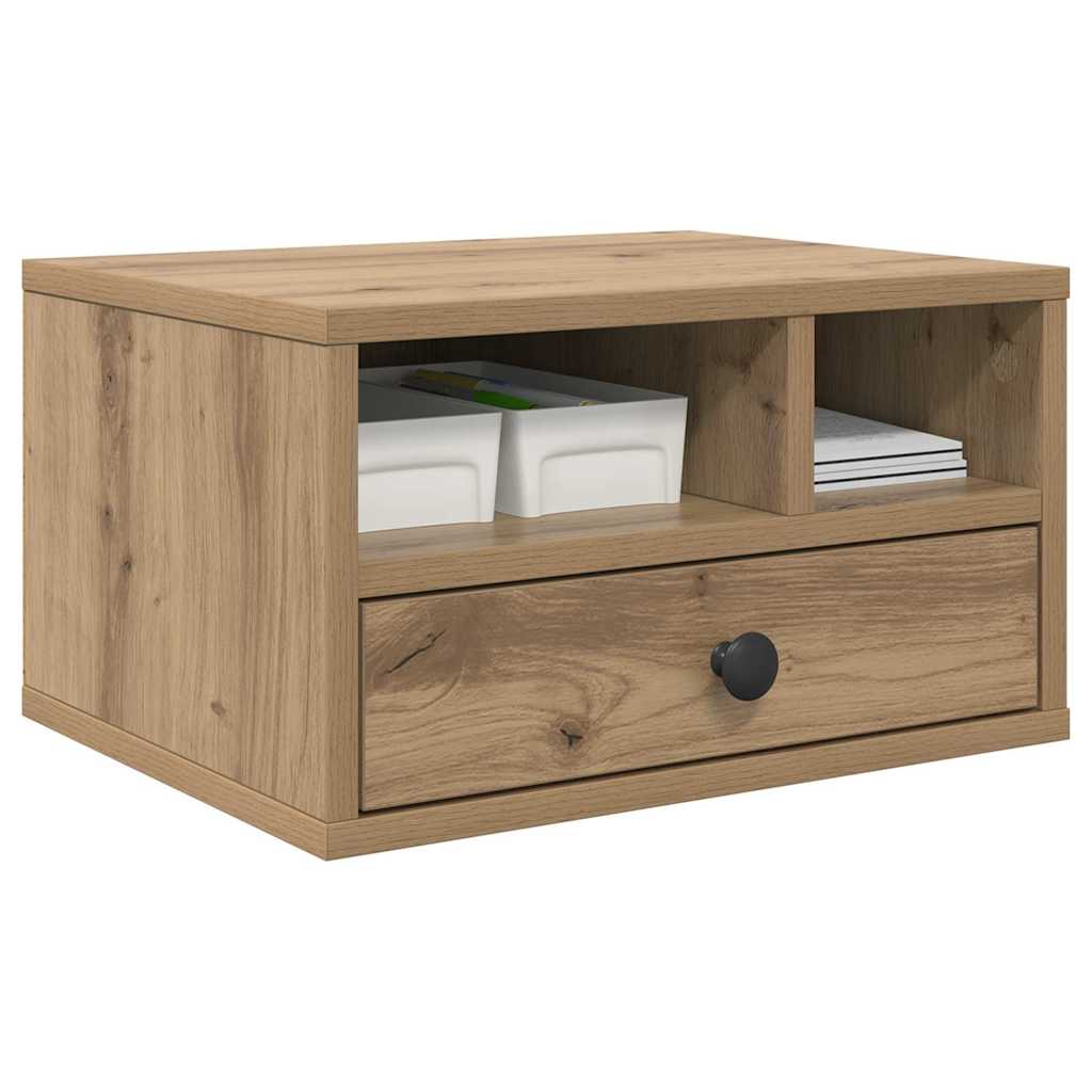Vidaxxl Druckerständer Artisan Oak 40 x 32 x 24 cm Holzwerkstoff