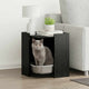 Vidaxxl Katzentoilette-Zaun schwarze Eiche 42 x 42 x 51 cm verarbeitetes Holz