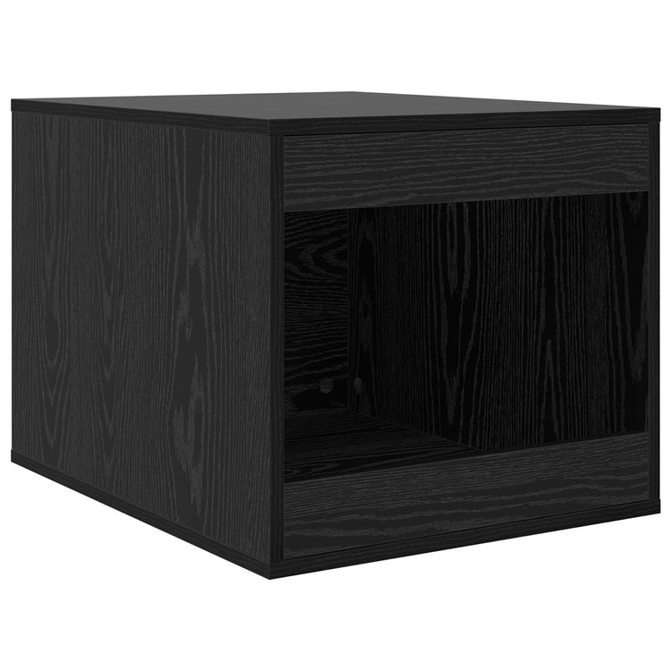 Vidaxxl Katzentoilette-Zaun schwarze Eiche 47 x 59 x 42 cm verarbeitetes Holz