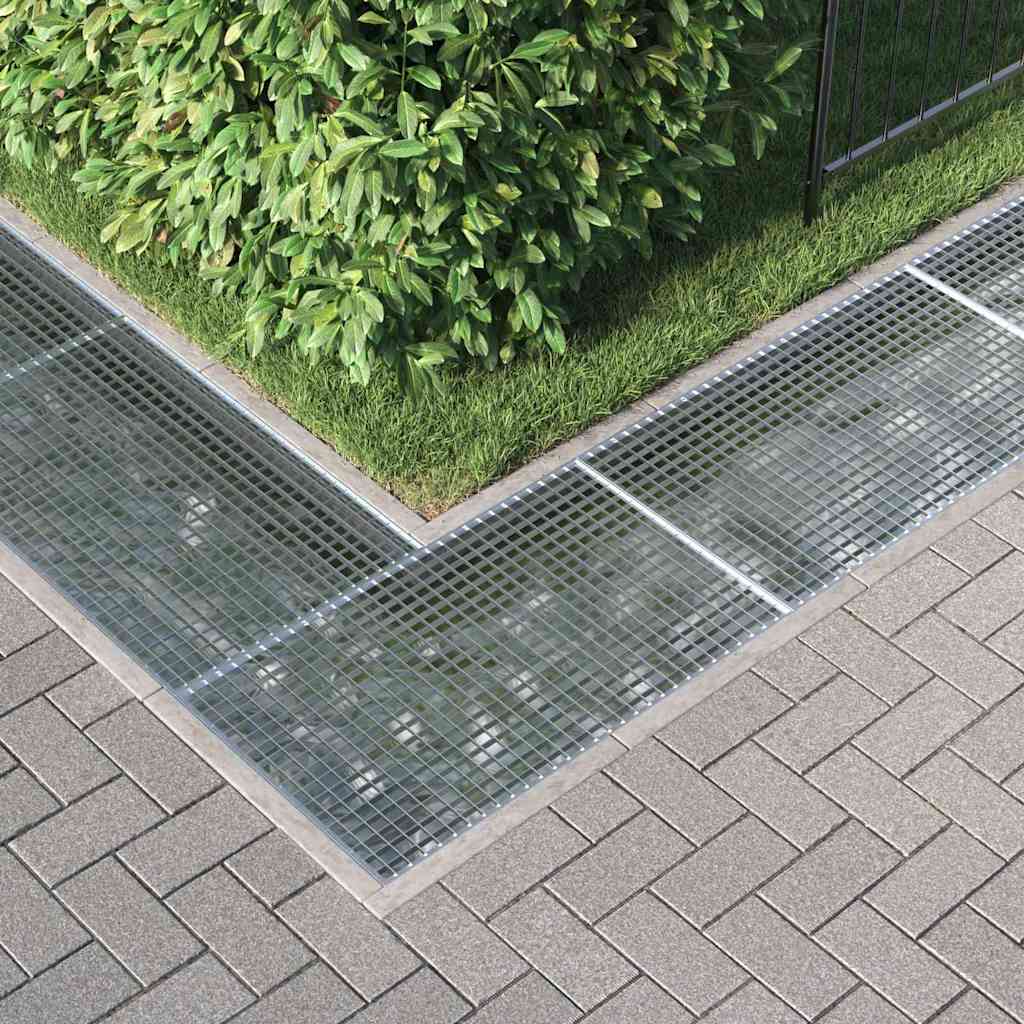 Vidaxxl Gitter Silber 30 x 30 x 2 cm feuerverzinkter Stahl