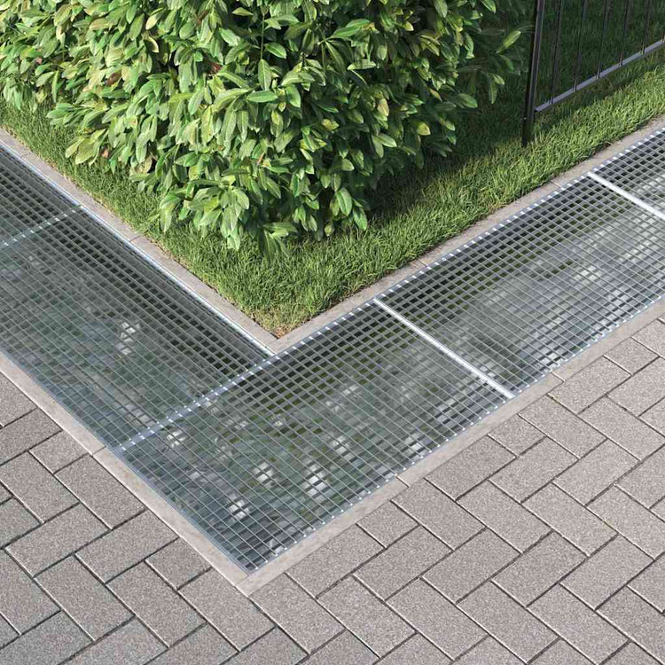 Vidaxxl Gitter Silber 30 x 30 x 2 cm feuerverzinkter Stahl