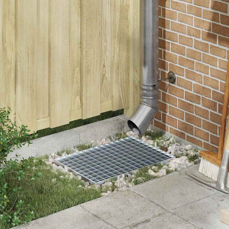 Vidaxxl Gitter Silber 50 x 35 x 2 cm feuerverzinkter Stahl