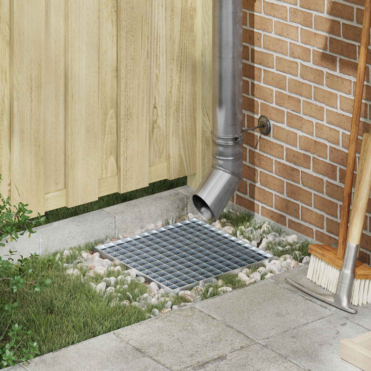 Vidaxxl Gitter Silber 40 x 40 x 2 cm feuerverzinkter Stahl