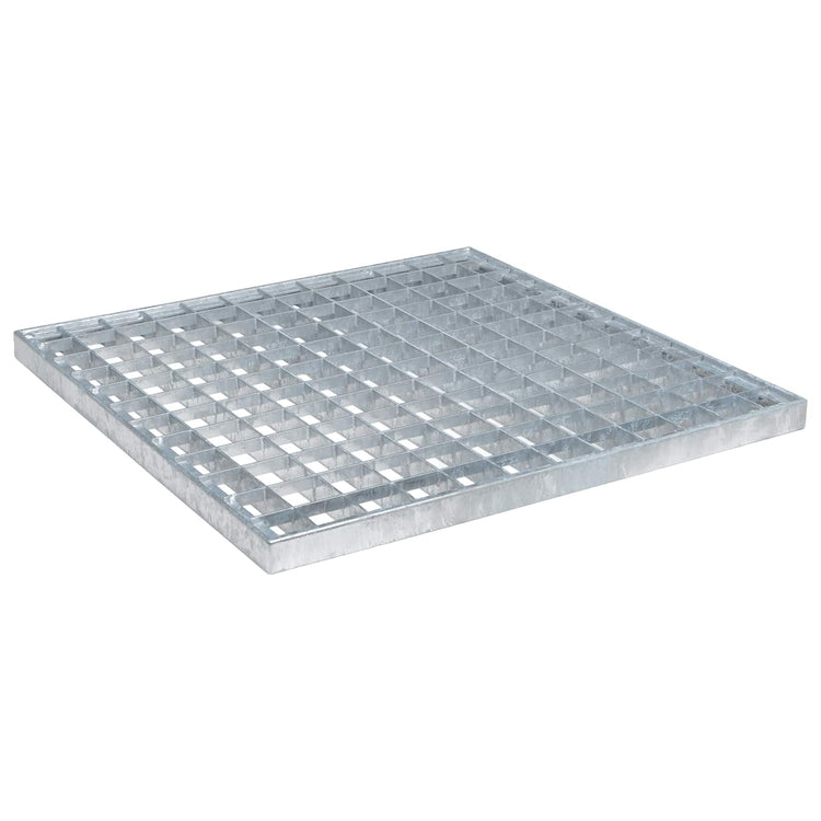 Vidaxxl Gitter Silber 40 x 40 x 2 cm feuerverzinkter Stahl