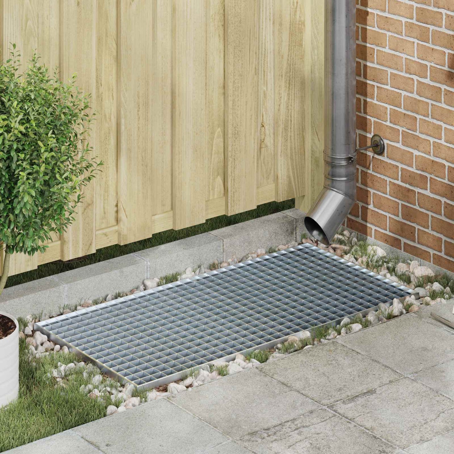 Vidaxl Gitter Silber 100 x 50 x 2 cm feuerverzinkter Stahl