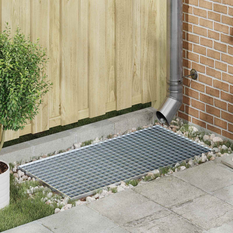 Vidaxl Gitter Silber 100 x 50 x 2 cm feuerverzinkter Stahl