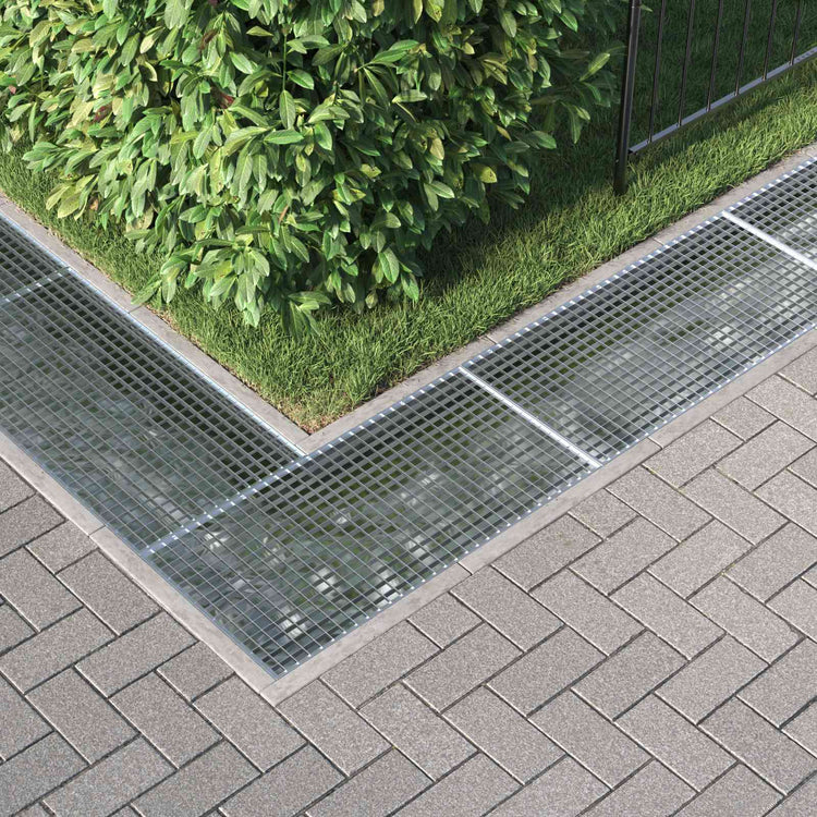 Vidaxl Gitter Silber 100 x 50 x 2 cm feuerverzinkter Stahl