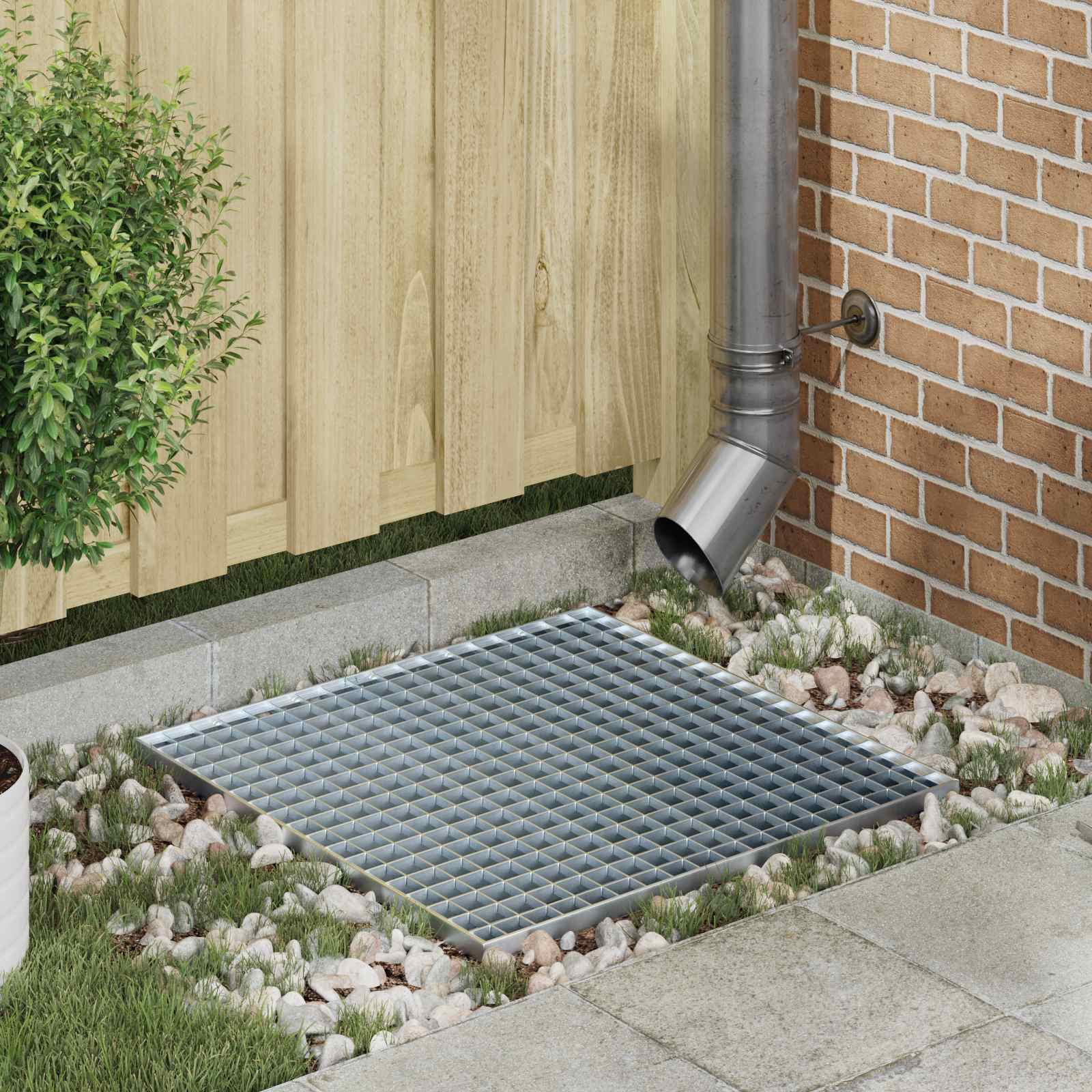Vidaxxl Gitter Silber 60 x 60 x 2 cm feuerverzinkter Stahl