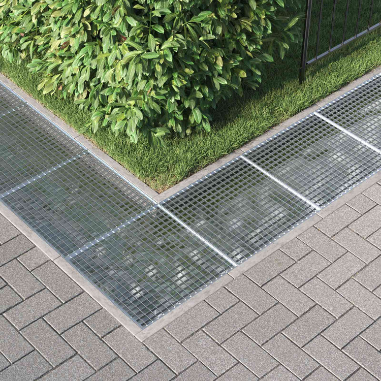 Vidaxxl Gitter Silber 60 x 60 x 2 cm feuerverzinkter Stahl