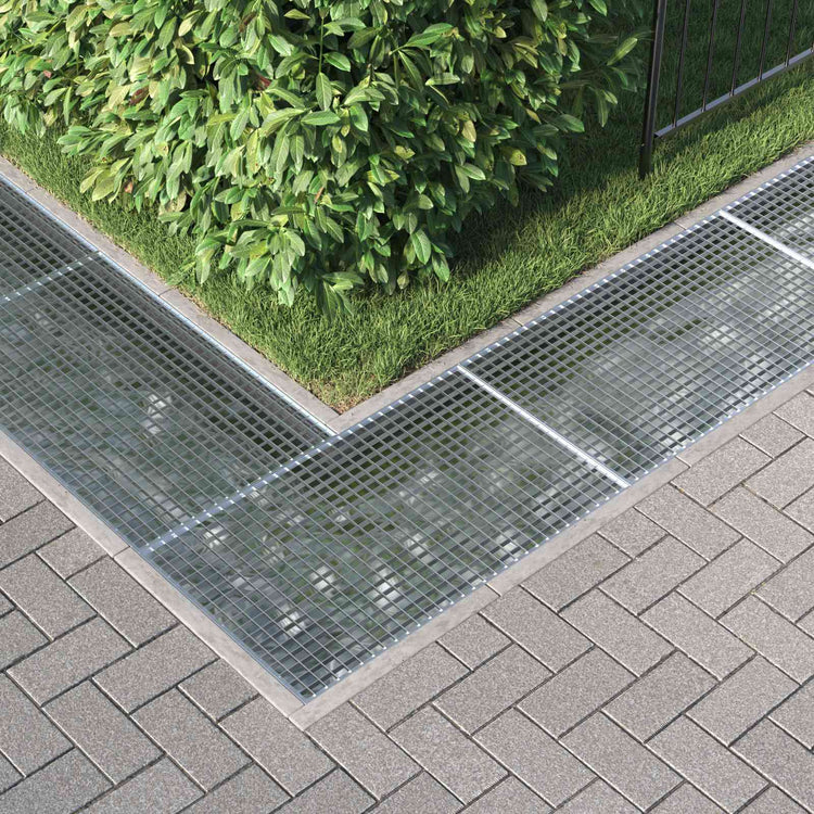 Vidaxxl Gitter Silber 100 x 60 x 2 cm feuerverzinkter Stahl