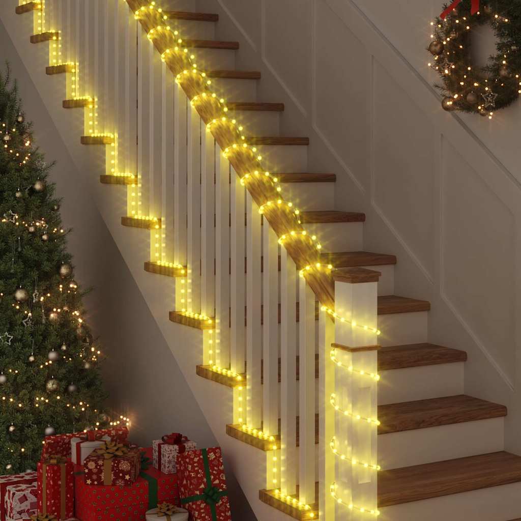 VidaXL Lichtschlauch mit 2400 LED warmweiß 100 m PVC