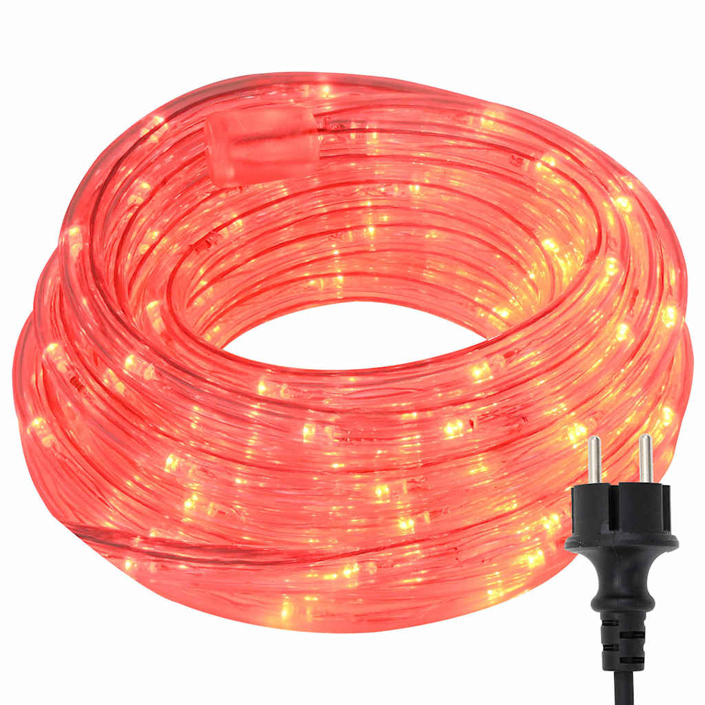 Vidaxxl Lichtschlauch mit 1200 LED rot 50 m PVC