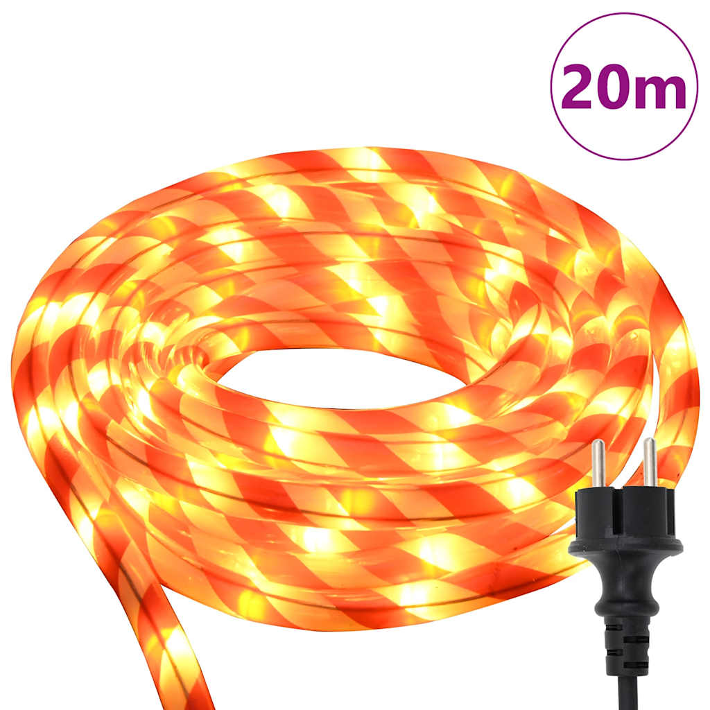 Vidaxxl Lichtschlauch mit 480 LED warmweiß 20 m PVC