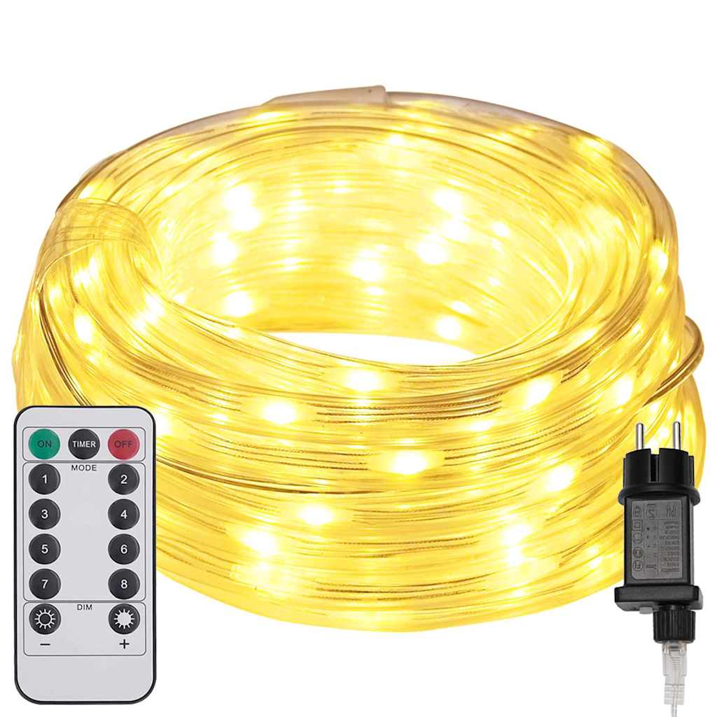 VidaXL Lichtschlauch mit 240 LED warmweiß 10 m PVC